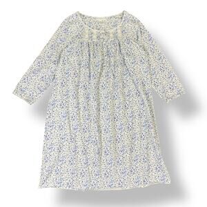 Eileen West‎ Women’s Cotton Floral Long Sleeve Gown Size Small Cottagecore
